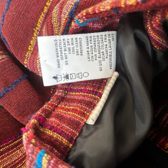 VINTAGE White Stag Tapestry Jacket Brown Red Yellow Blue Size Medium 8 / 10 - Picture 11 of 11